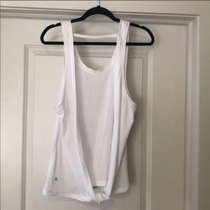 Open back lululemon tank.